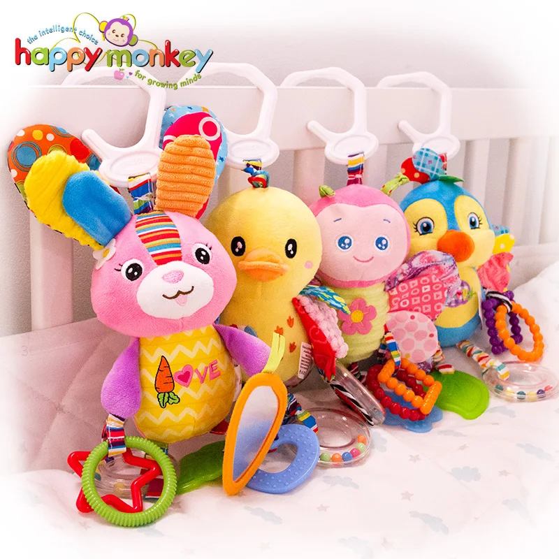 Baby Plush Stuffed Rattle Toys Stroller Hanging Animals Bed Mobile Infant Bunny Educational Toys for Children Gift Happy Monkey
Baby Plush Stuffed Rattle Toys Stroller Hanging Animals Bed Mobile Infant Bunny Educational Toys for Children Gift Happy Monkey