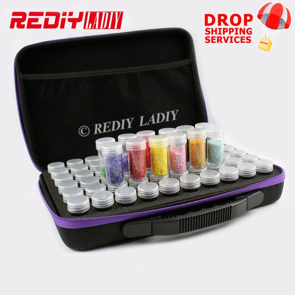 60 Bottles Diamond Painting Cross Stitch Storage Box Beads Container Carry Case Diamond Embroidery Hand Bag Zipper Shockproof
60 Bottles Diamond Painting Cross Stitch Storage Box Beads Container Carry Case Diamond Embroidery Hand Bag Zipper Shockproof
