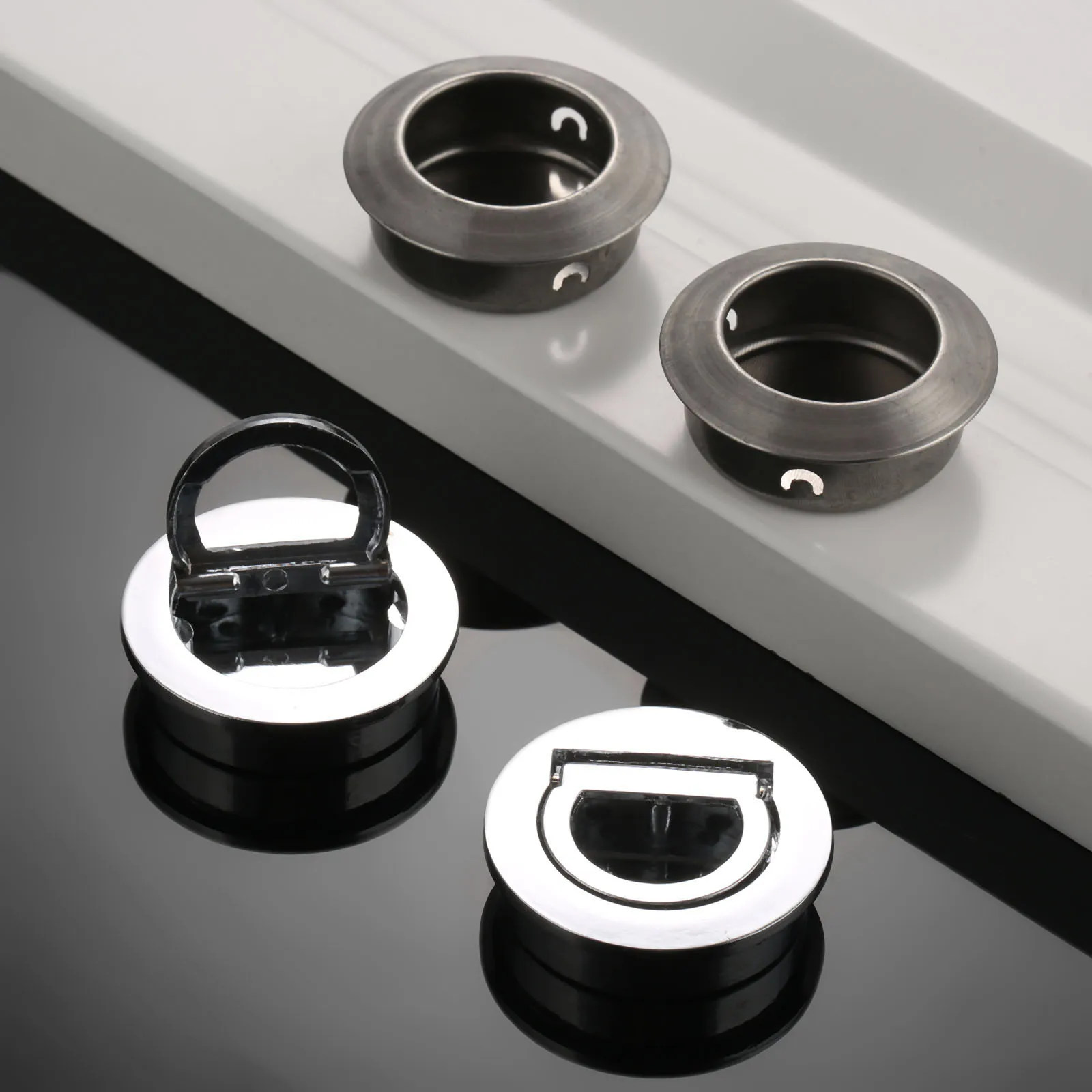 DRELD 2Pcs Furniture Cabinet Hidden Handles Stainless Steel Invisible Door Handle Circle Drawer Wardrobe Knob Furniture Hardware
DRELD 2Pcs Furniture Cabinet Hidden Handles Stainless Steel Invisible Door Handle Circle Drawer Wardrobe Knob Furniture Hardware