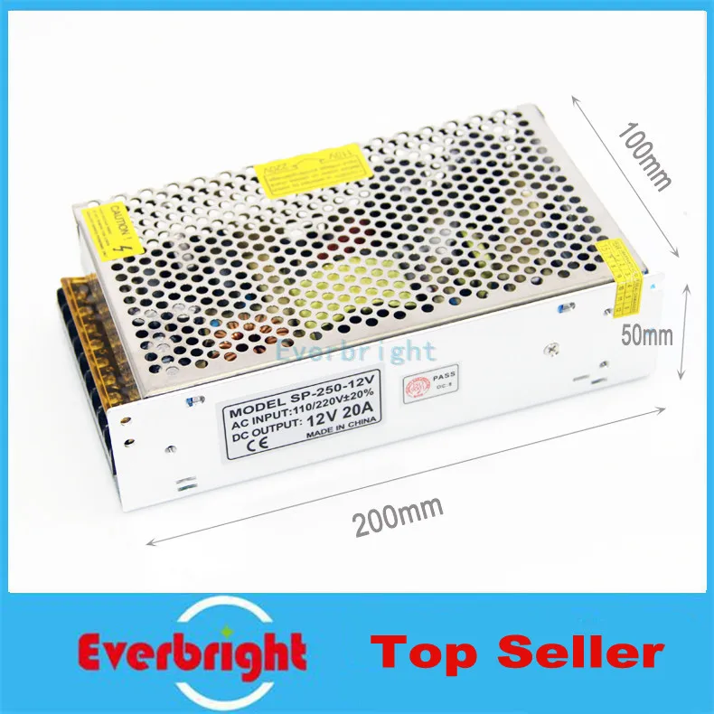 Convert AC 110V/260V to DC 12V Switch Power Supply 20A 240W Voltage Lighting Transformer for LED strip 5050 5730 power supply
Convert AC 110V/260V to DC 12V Switch Power Supply 20A 240W Voltage Lighting Transformer for LED strip 5050 5730 power supply