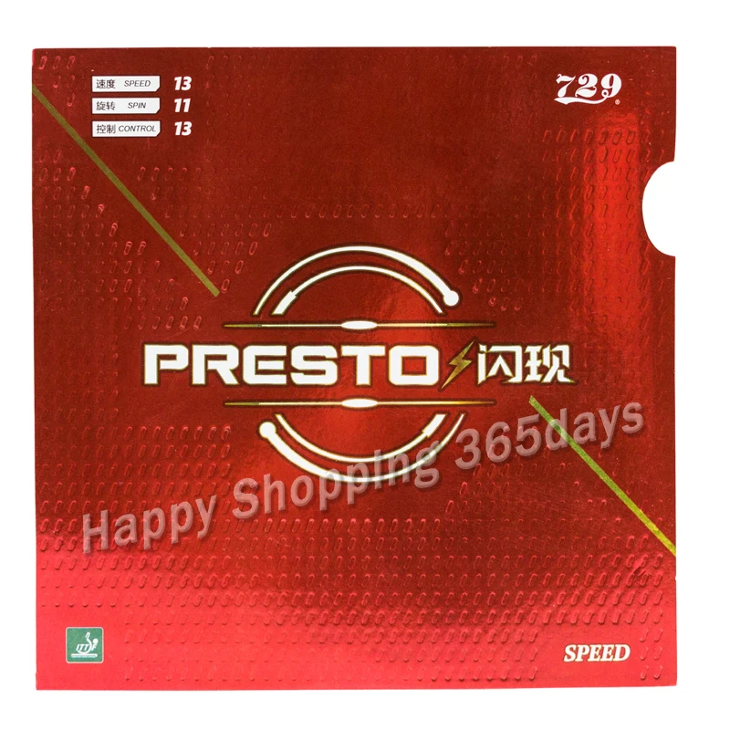 Friendship 729 PRESTO Spin / Speed (2018 New, Non-sticky Rubber + Macroporous Sponge) Table Tennis Rubber Ping Pong Sponge
Friendship 729 PRESTO Spin / Speed (2018 New, Non-sticky Rubber + Macroporous Sponge) Table Tennis Rubber Ping Pong Sponge