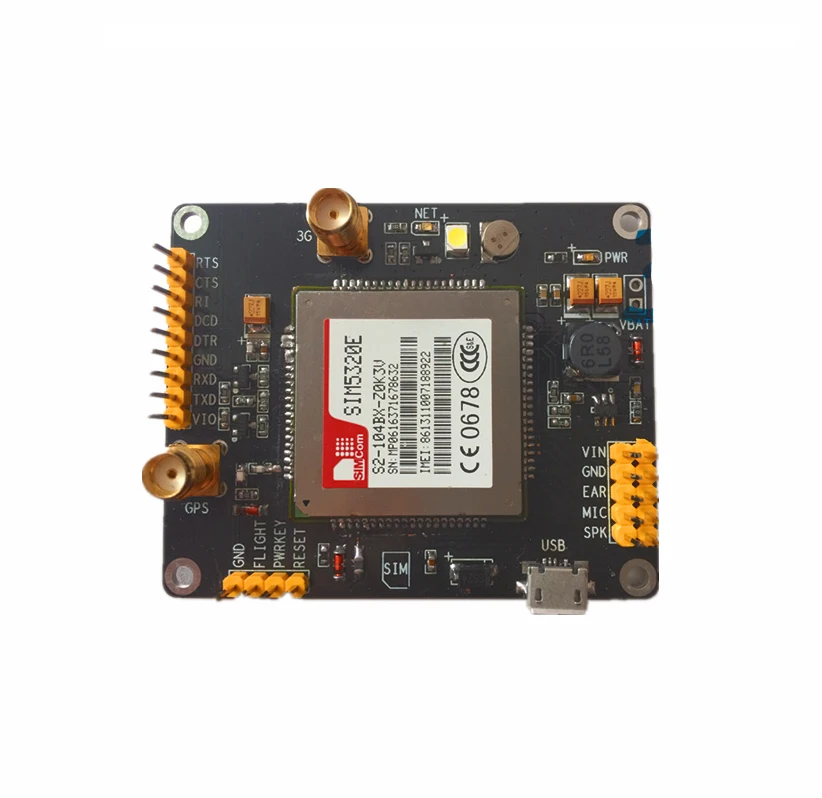 Макетная плата SIM5320E/SIM5320A/SIM5320J Simcom 3G, Высокоскоростная передача данных GPRS с GPS позиционированием, USB интерфейс SMA
Макетная плата SIM5320E/SIM5320A/SIM5320J Simcom 3G, Высокоскоростная передача данных GPRS с GPS позиционированием, USB интерфейс SMA