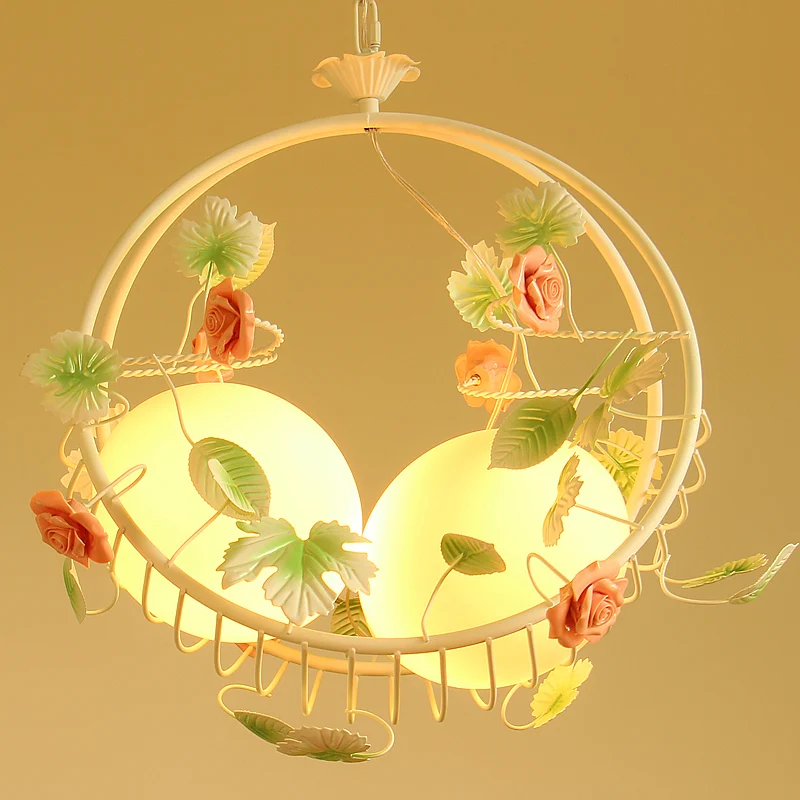 Pastoral style Korean wrought iron pendant light pink rose flower bird nest bedroom dining room hanging lighting lamp
Pastoral style Korean wrought iron pendant light pink rose flower bird nest bedroom dining room hanging lighting lamp