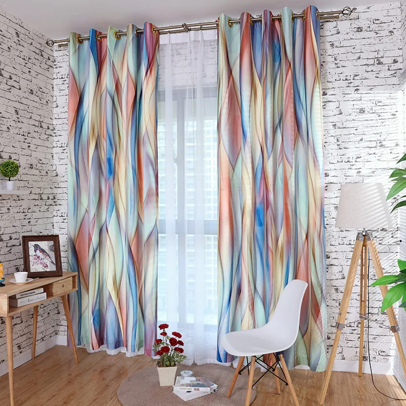 

Custom Made Ink and Wash Painting Style Curtains 3D Printing Curtain Living Room Bedrtoom Eco-Friendly Cashmere Blackout Curtain