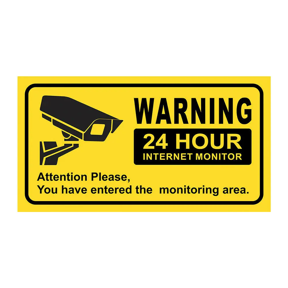 24-hour Monitoring Warning Sticker Monitoring Area Warning Prompt Sticker 50SETS(500PCS)
24-hour Monitoring Warning Sticker Monitoring Area Warning Prompt Sticker 50SETS(500PCS)