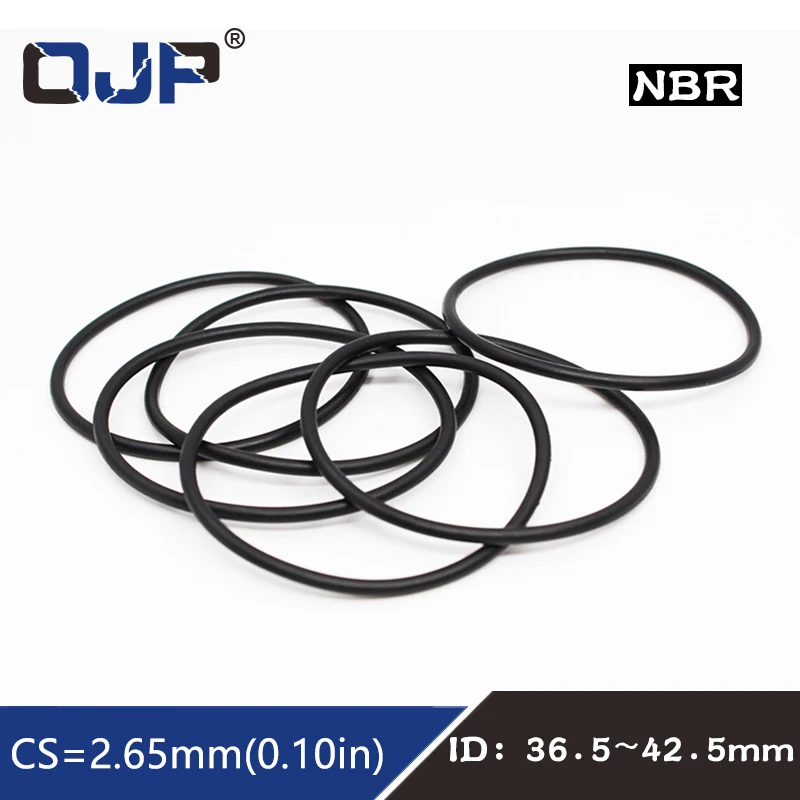

20PCS/lot Rubber Ring NBR Sealing O-Ring 2.65mm Thickness ID36.5/37.5/38.7/40/41.2/42.5mm Nitrile O Ring Seal Gasket Ring Washer