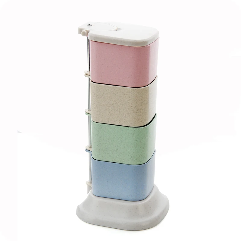 Kitchen vertical rotating spice box set wheat straw seasoning box seasoning salt MSG seasoning tank WF715222
Kitchen vertical rotating spice box set wheat straw seasoning box seasoning salt MSG seasoning tank WF715222