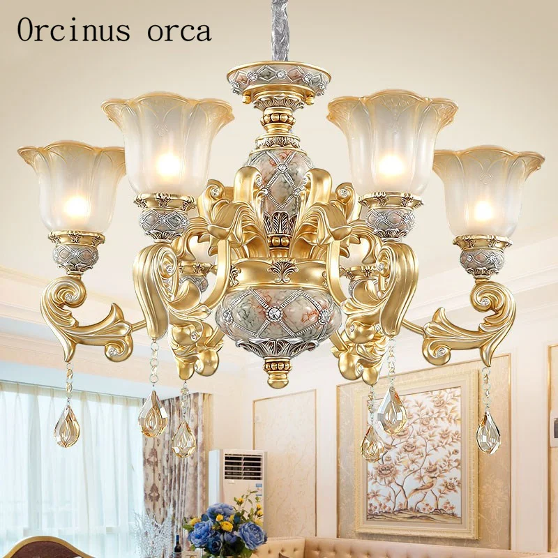 European luxury resin engraving chandelier living room restaurant bedroom French retro crystal white Chandelier free shipping
European luxury resin engraving chandelier living room restaurant bedroom French retro crystal white Chandelier free shipping