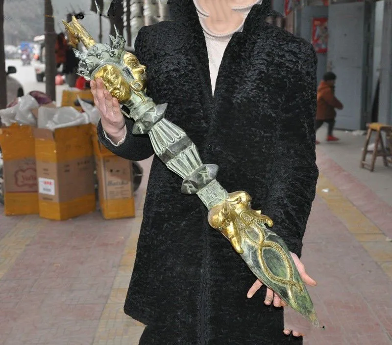 wedding decoration huge Tibet Bronze Gilt horse head Mahakala Vajra Phurpa Dagger equipment statue
wedding decoration huge Tibet Bronze Gilt horse head Mahakala Vajra Phurpa Dagger equipment statue