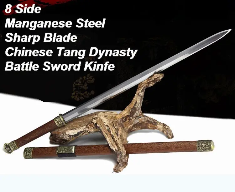 Handmade Chinese Tang Sword Manganese Steel Blade tempered Sharp Blade Beast
Handmade Chinese Tang Sword Manganese Steel Blade tempered Sharp Blade Beast