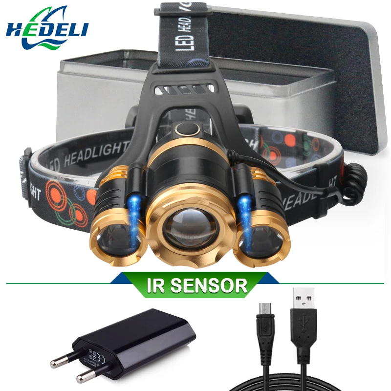 8000 lumen 3 T6 IR Sensor headlamp led rechargeable head torch flashlight xml t6 head lamp waterproof headlight 18650 Battery
8000 lumen 3 T6 IR Sensor headlamp led rechargeable head torch flashlight xml t6 head lamp waterproof headlight 18650 Battery
