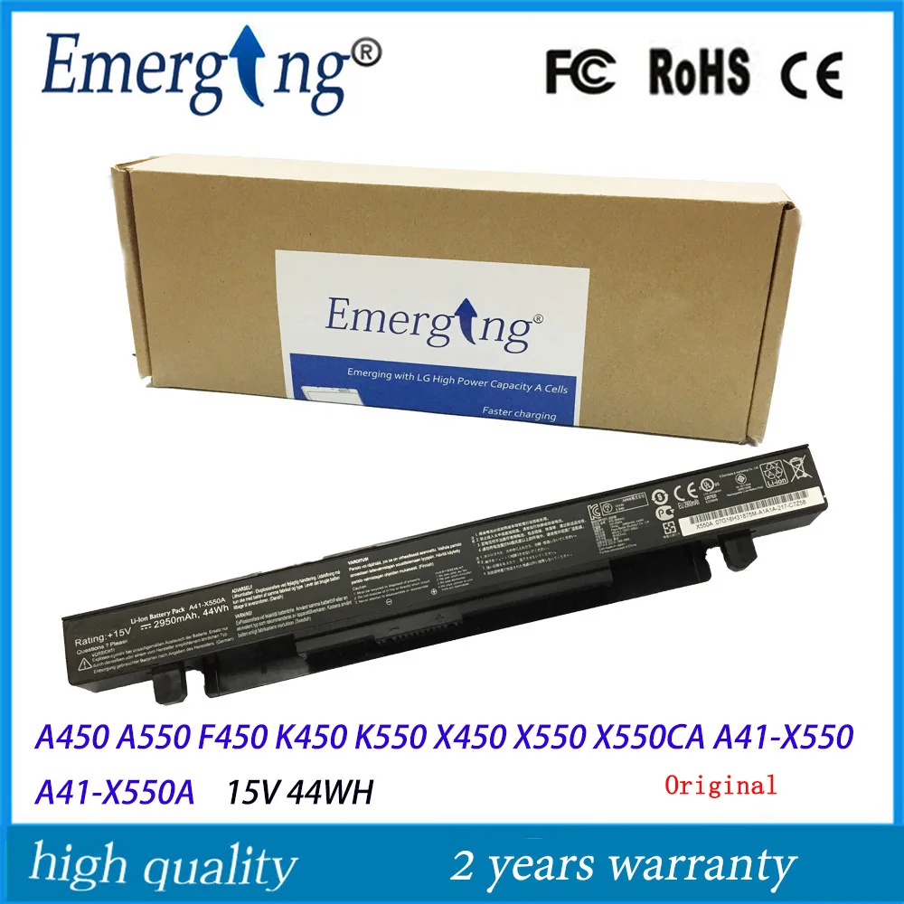 New Original 44Wh Laptop Battery for ASUS X450 X550A X550 X550C X550B X550V X550D X450C X550CA A450 A550 A41-X550A
New Original 44Wh Laptop Battery for ASUS X450 X550A X550 X550C X550B X550V X550D X450C X550CA A450 A550 A41-X550A
