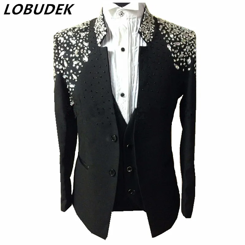 casual jacket blazer black singer dancer show male DS dance costumes outerwear coat DJ jazz nightclub performance stage prom
casual jacket blazer black singer dancer show male DS dance costumes outerwear coat DJ jazz nightclub performance stage prom
