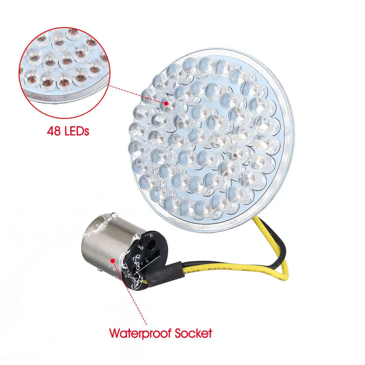 2pcs Motorcycle LED Brake Tail Light Turn Signal Lamp Bulbs 1156 / 1157 For Harley