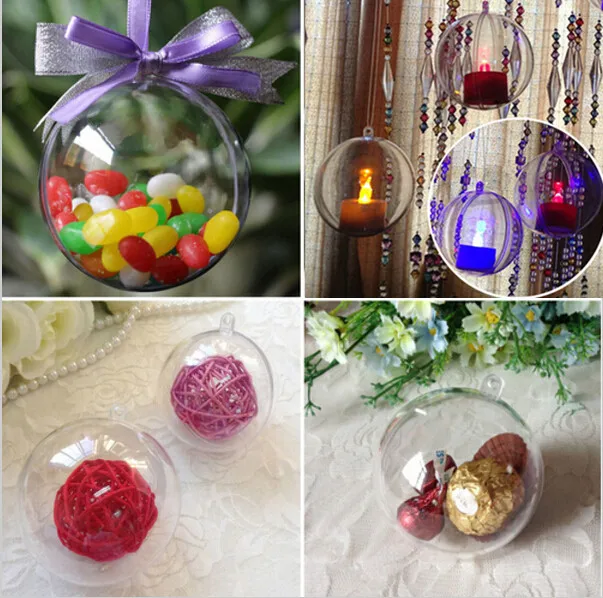 10pcs Clear Plastic Ball for Christmas Tree Decoration Hanging Acrylic Transparent Ball Candy Box for Favors Party Supplies
10pcs Clear Plastic Ball for Christmas Tree Decoration Hanging Acrylic Transparent Ball Candy Box for Favors Party Supplies