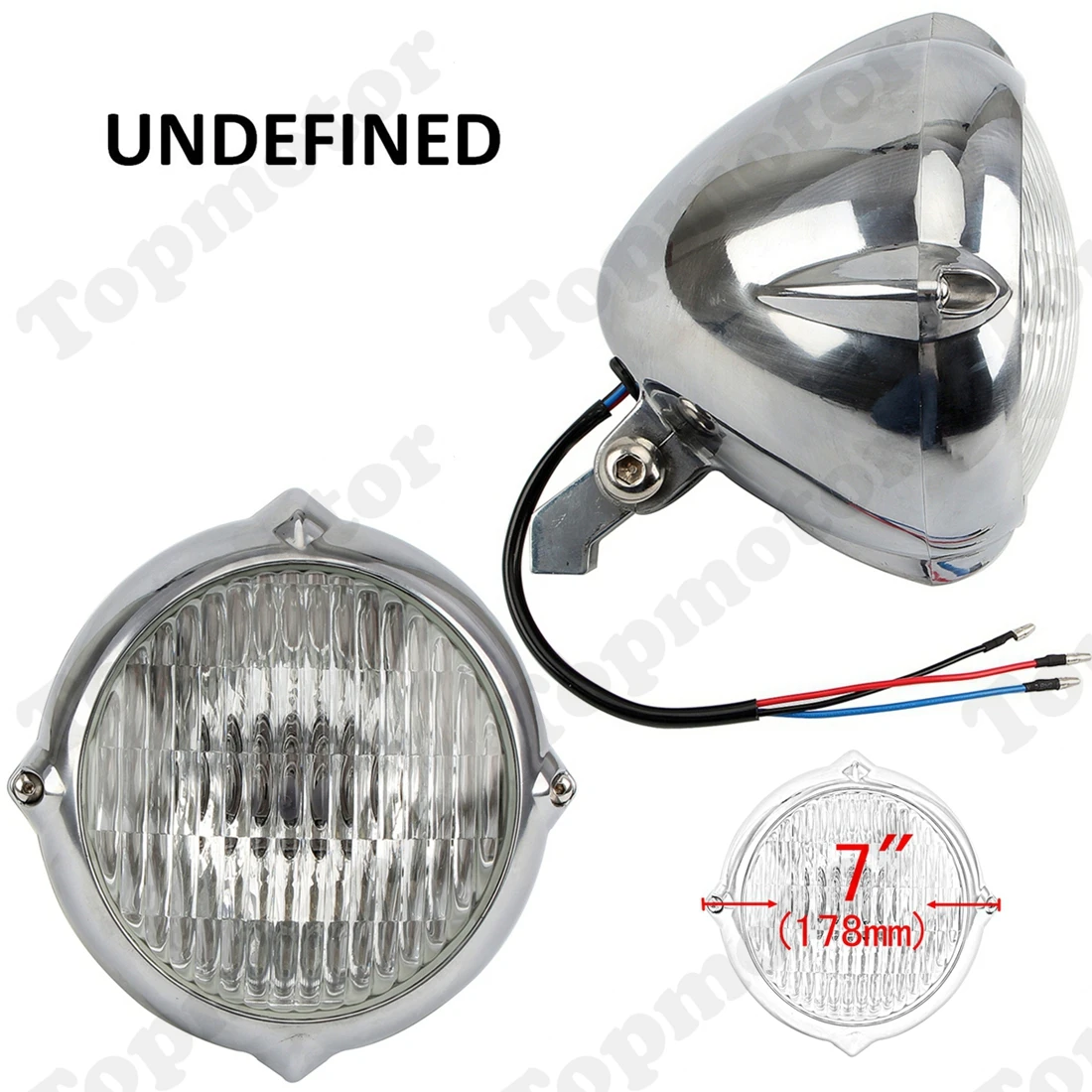 7" Motorcycle Head Lights Aluminum Vintage Bullet Style Headlight Front Head Lamp HighLow Beam For Harley Softail Scooter Custom
7" Motorcycle Head Lights Aluminum Vintage Bullet Style Headlight Front Head Lamp HighLow Beam For Harley Softail Scooter Custom