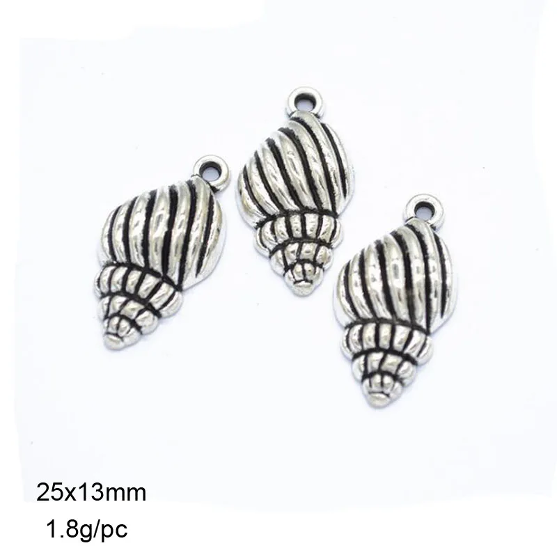 30PCS 25x13mm Antique Silver Sea Snail Alloy Charm Pendants For Jewelry Making
30PCS 25x13mm Antique Silver Sea Snail Alloy Charm Pendants For Jewelry Making