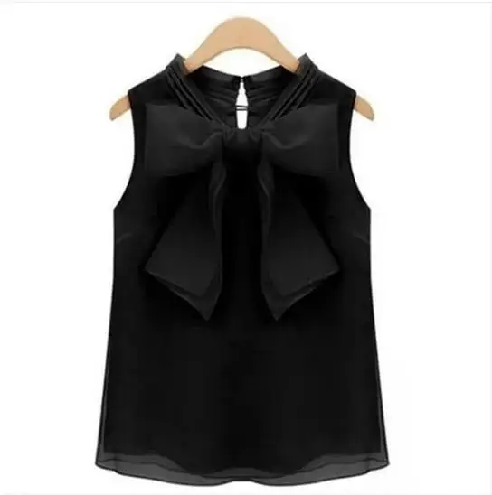 Women organza chiffon shirt spring and summer sleeveless chiffon bow blouse shirt
Women organza chiffon shirt spring and summer sleeveless chiffon bow blouse shirt