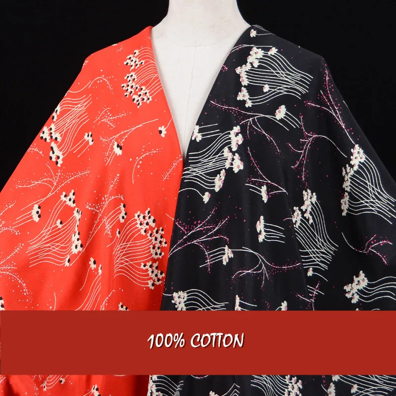 Lac69 Red/Black Imported From Japan 100% Cotton Chiffon Fabric The cherry Blossom Hemp Yarn Double Crepe The Kimono Dress Fabric
Lac69 Red/Black Imported From Japan 100% Cotton Chiffon Fabric The cherry Blossom Hemp Yarn Double Crepe The Kimono Dress Fabric