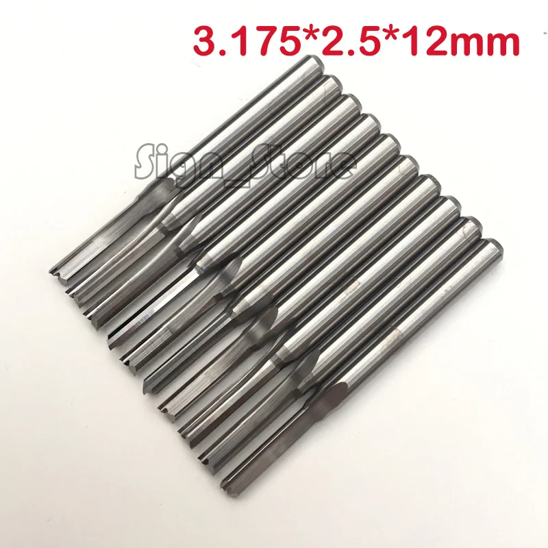 10pcs 1/8" CED 2.5mm CEL 12mm two flutes straight slot end mill CNC two dimension cutting tools CNC router Milling Cutter bit
10pcs 1/8" CED 2.5mm CEL 12mm two flutes straight slot end mill CNC two dimension cutting tools CNC router Milling Cutter bit