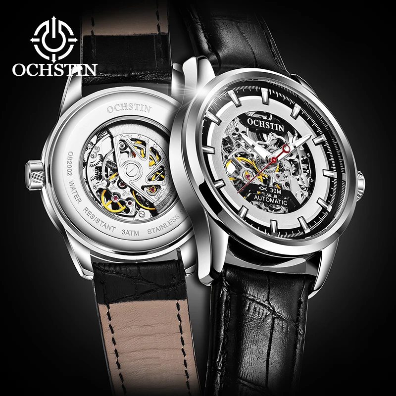 OCHSTIN автоматические часы Для мужчин механические Спортивные наручные Skeleton Tourbillon
