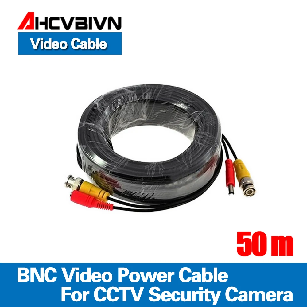 Кабель видеонаблюдения BNC + DC кабель питания для камер фута (50 м)|Аксессуары CCTV| |