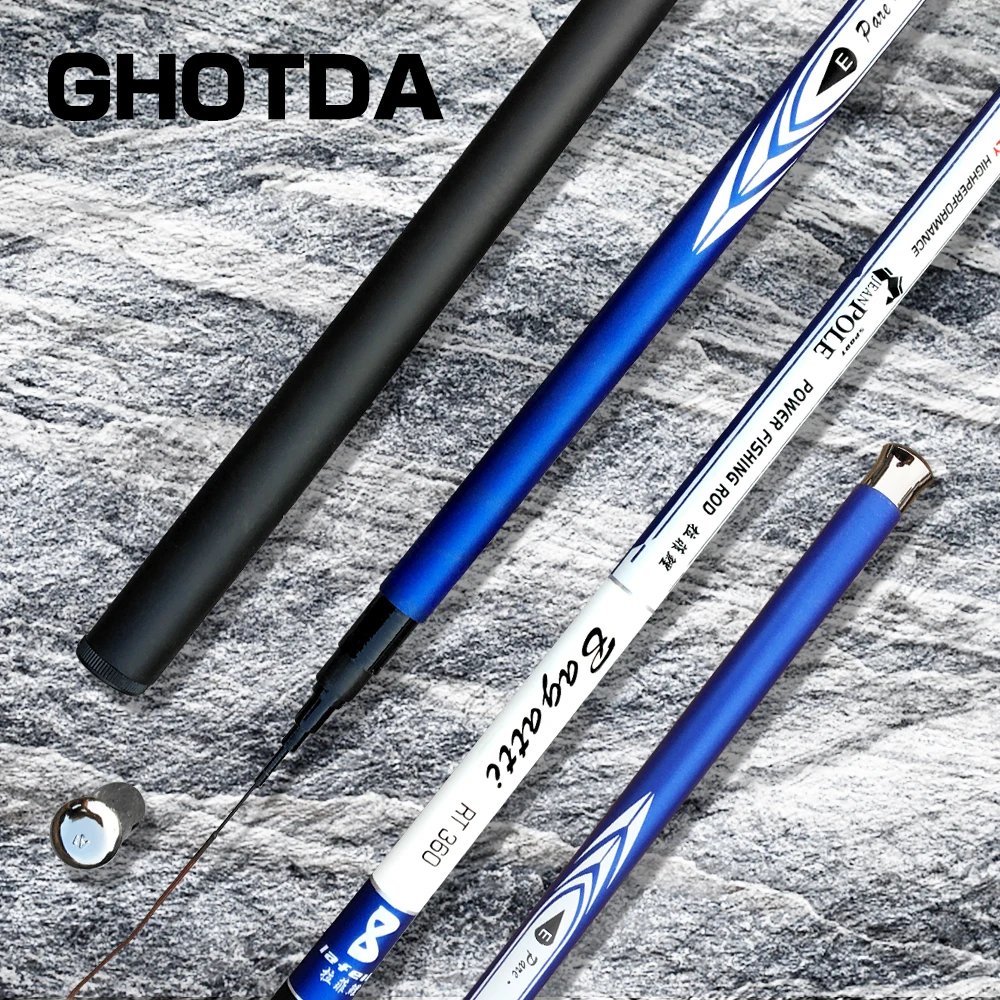 GHOTDA 3.6M-7.2M Carbon Fiber Telescopic Fishing Rod Super Hard Ultra Light Carp Fishing Hand Pole
GHOTDA 3.6M-7.2M Carbon Fiber Telescopic Fishing Rod Super Hard Ultra Light Carp Fishing Hand Pole