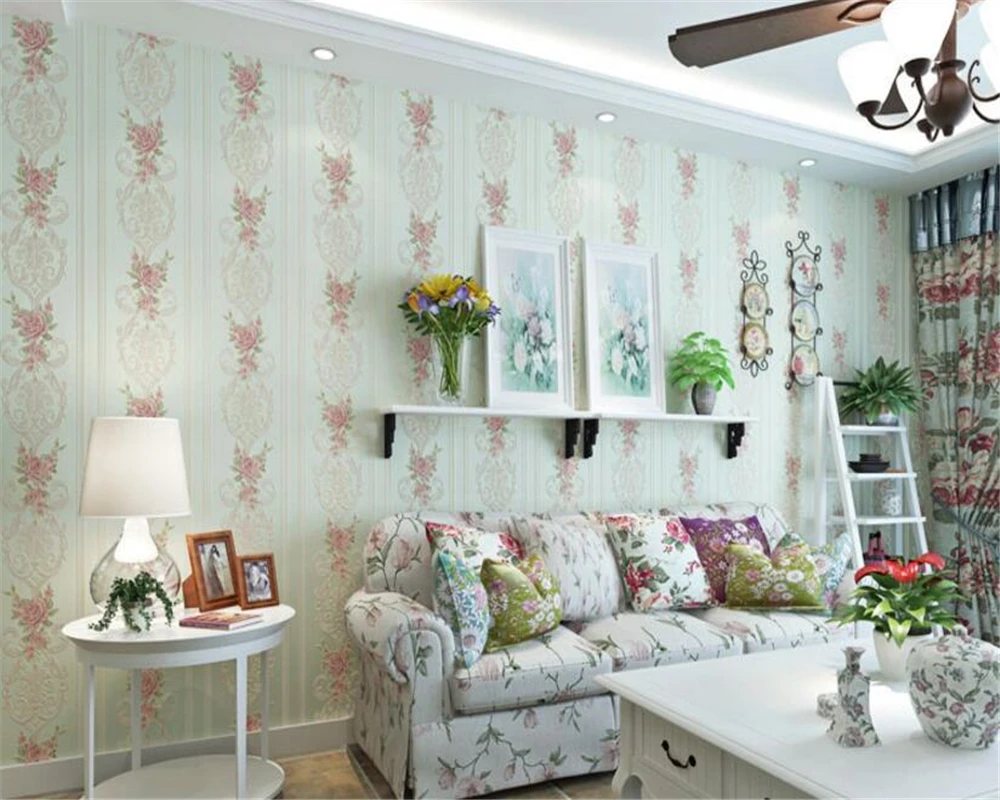 beibehang Personality Warm Pastoral Style Floral Nonwoven Wall paper Bedroom Wedding Room Background papel de parede Wallpaper
beibehang Personality Warm Pastoral Style Floral Nonwoven Wall paper Bedroom Wedding Room Background papel de parede Wallpaper