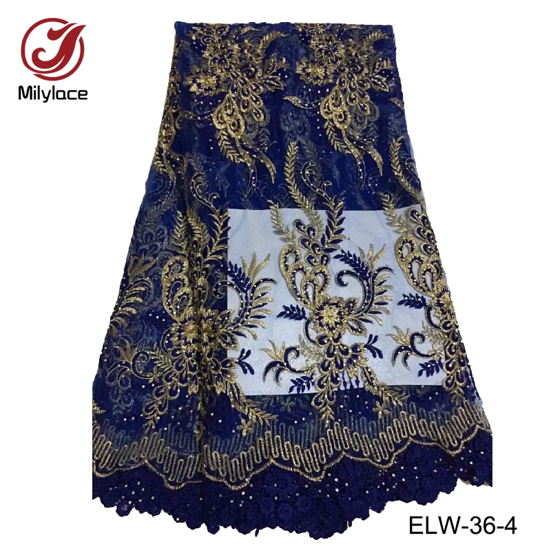 Embroidered tulle lace fabric with rhinestones high quality african lace fabric french tissue lace fabric for dress ELW-36
Embroidered tulle lace fabric with rhinestones high quality african lace fabric french tissue lace fabric for dress ELW-36