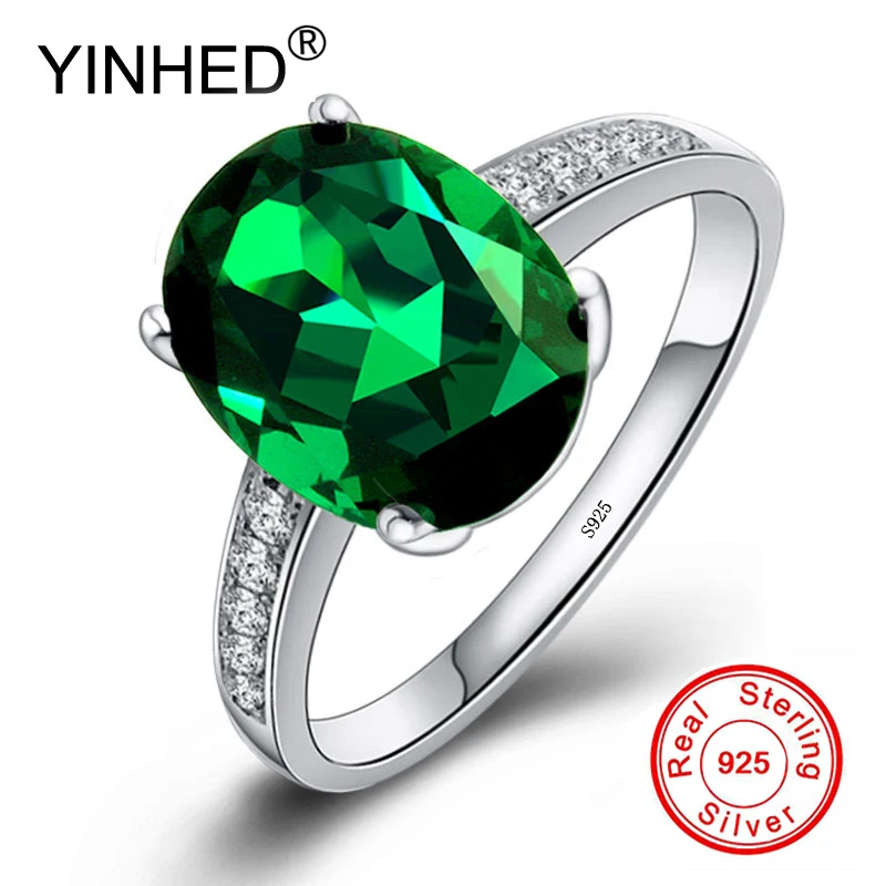 YINHED Vintage Jewelry for Women Solid 925 Sterling Silver Wedding Ring Big Oval Green Cubic Zirconia Engagement Ring ZR498
YINHED Vintage Jewelry for Women Solid 925 Sterling Silver Wedding Ring Big Oval Green Cubic Zirconia Engagement Ring ZR498