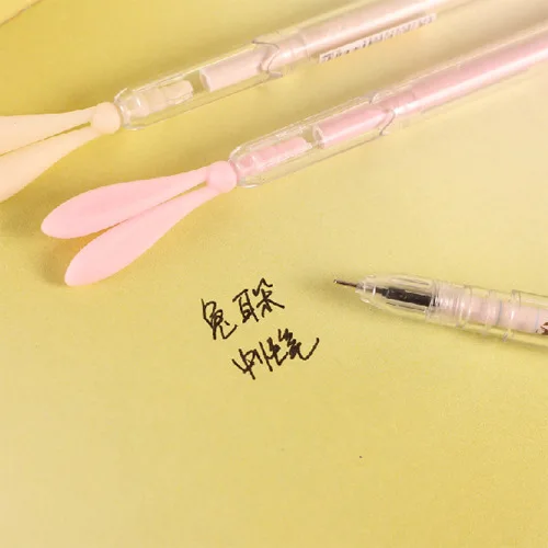 4 pcs Gel Pens Cartoon rabbit ears black colored kawaii gift gel-ink pens for writing Cute stationery office school supplies
4 pcs Gel Pens Cartoon rabbit ears black colored kawaii gift gel-ink pens for writing Cute stationery office school supplies
