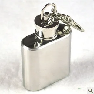 100 pcs/lot 1oz small flagon portable stainless steel hip flasks for men outdoor travel camping fishing with keychain 37G
100 pcs/lot 1oz small flagon portable stainless steel hip flasks for men outdoor travel camping fishing with keychain 37G