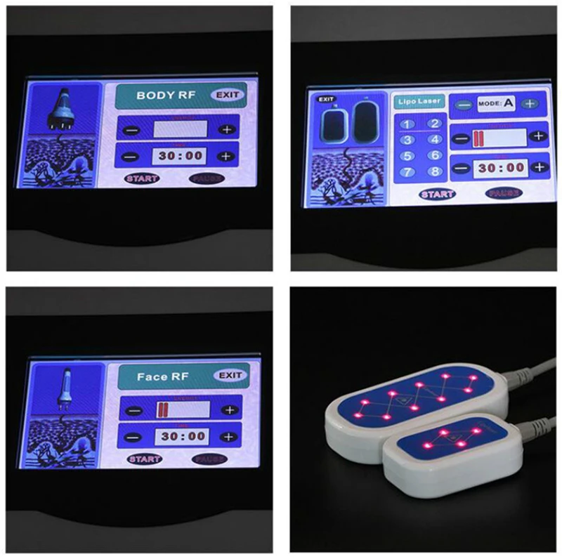Ultrasonic 40K Cavitation vacuum skin lift Cellulite Reduction Tripolar RF Lipo Laser LLLT 635nm~650nm 8Pad Machine
Ultrasonic 40K Cavitation vacuum skin lift Cellulite Reduction Tripolar RF Lipo Laser LLLT 635nm~650nm 8Pad Machine