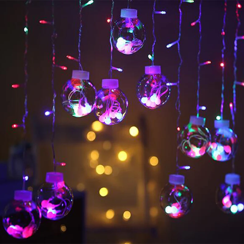 Curtain String Globe Lights Clear LED Window Room Hanging String Light Festival Indoor Window Curtain Decoration LED Lights
Curtain String Globe Lights Clear LED Window Room Hanging String Light Festival Indoor Window Curtain Decoration LED Lights