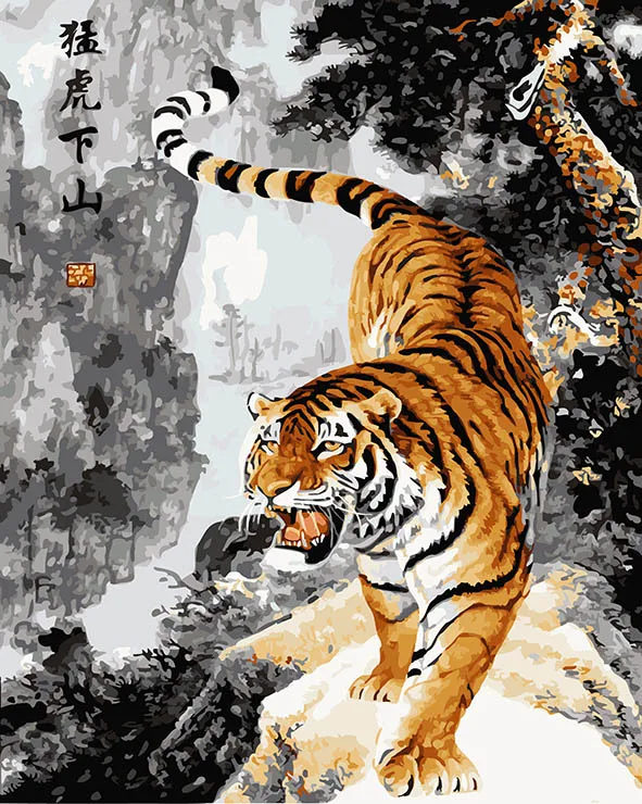 Cioioil-C437 Tigers down the mountain живопись по номерам Холст Картина Home настенная живопись Раскраска по номерам
Cioioil-C437 Tigers down the mountain живопись по номерам Холст Картина Home настенная живопись Раскраска по номерам