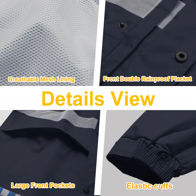 Reflective Raincoat Coat And Pants Set Mtorcycle Raincoat Windproof Oxford Cyclist Thickening Navy Blue reflection filter
Reflective Raincoat Coat And Pants Set Mtorcycle Raincoat Windproof Oxford Cyclist Thickening Navy Blue reflection filter