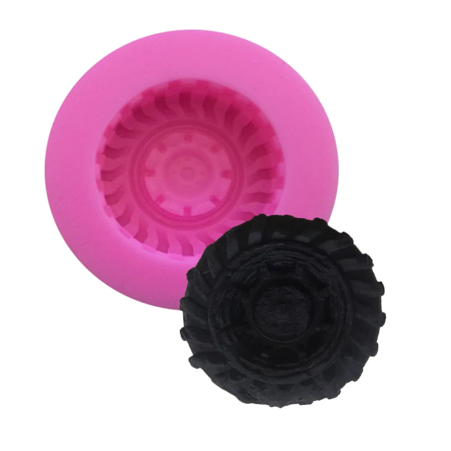 Round Tire shape fondant silicone mold for cake decorating tools 3D Car wheels kitchen Baking soap mold
Round Tire shape fondant silicone mold for cake decorating tools 3D Car wheels kitchen Baking soap mold