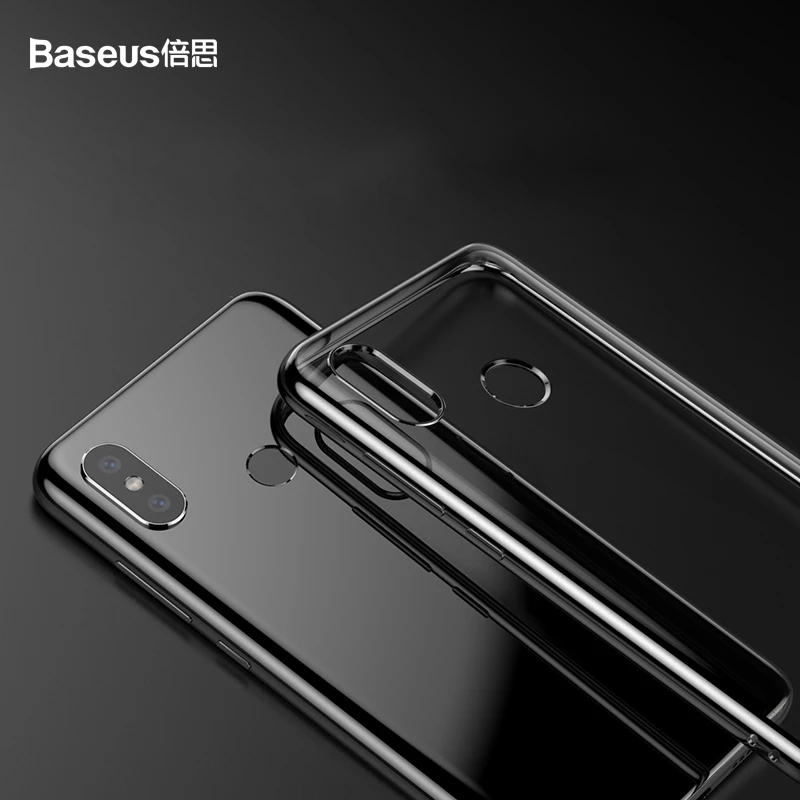BASEUS Brand Shinning Series Case For Xiaomi Mi 8 / Mi8 Chrome Plating Edge Soft TPU Clear Back Phone Cover | Мобильные телефоны и