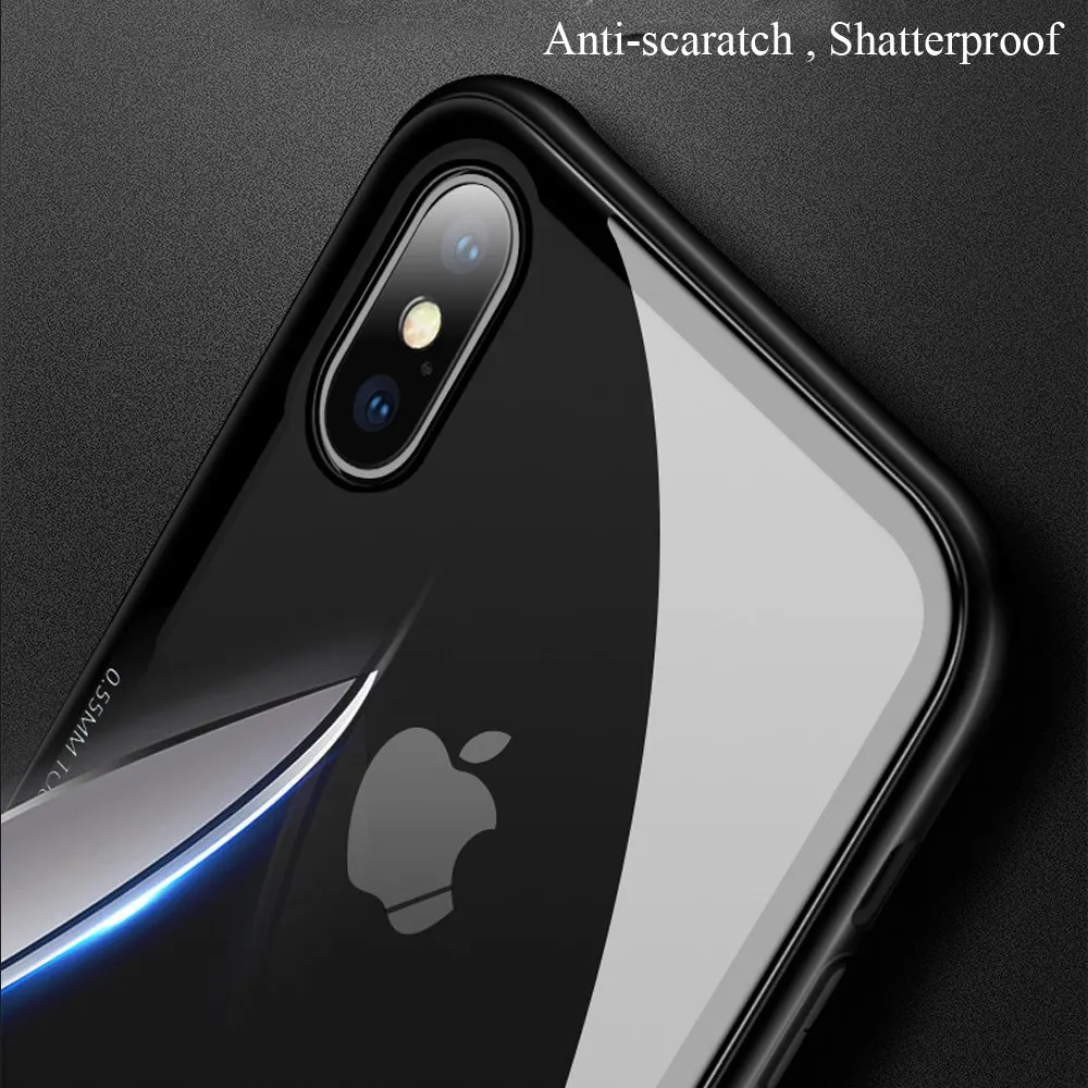 FLOVEME Tempered Glass Case For iPhone 6 6S 7 8 Plus X XS Max XR Prevent Scratch Phone Cases 10 Cover |