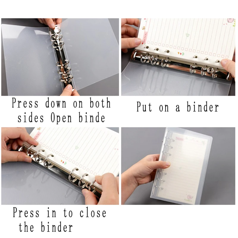 Transparent 6 Holes Ring Binder B5/a567 Pp Notebook Planner PP Cover Accessory Office School Supplies Stationery retail
Transparent 6 Holes Ring Binder B5/a567 Pp Notebook Planner PP Cover Accessory Office School Supplies Stationery retail