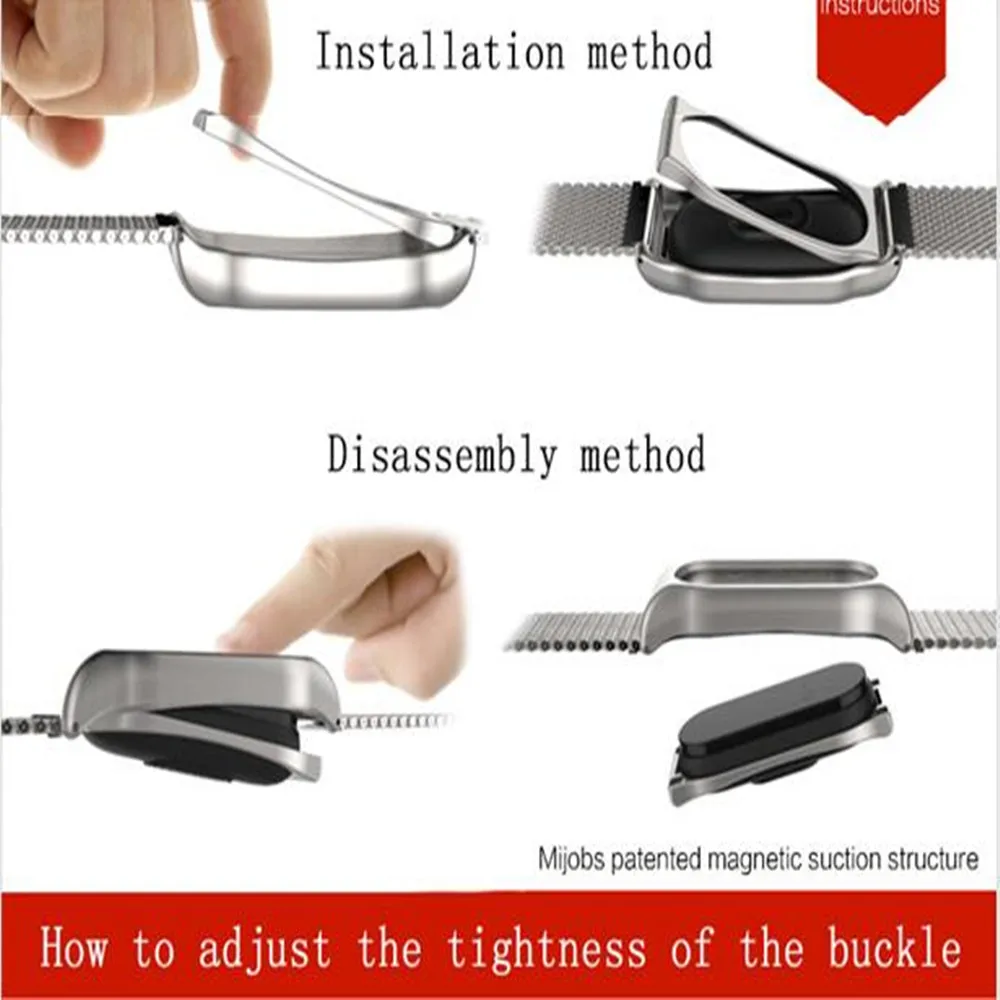 Mijobs Mi Band 2 Strap Bracelet for xiaomi Mi Band 2 wrist strap Mi band2 Smart Band Strap MiBand 2 Wristband black Magnet Metal
Mijobs Mi Band 2 Strap Bracelet for xiaomi Mi Band 2 wrist strap Mi band2 Smart Band Strap MiBand 2 Wristband black Magnet Metal