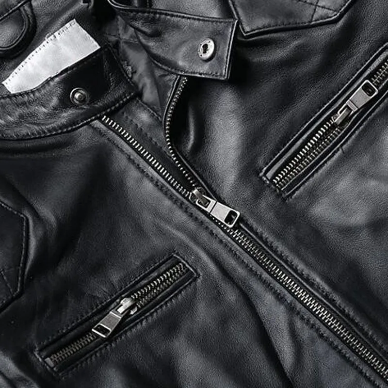 High Quality Luxury Mens Genuine Leather Jacket Fashion Solid Short Biker Jacket Male Casual Pocket Zipper Coats Plus Size 5XL
High Quality Luxury Mens Genuine Leather Jacket Fashion Solid Short Biker Jacket Male Casual Pocket Zipper Coats Plus Size 5XL