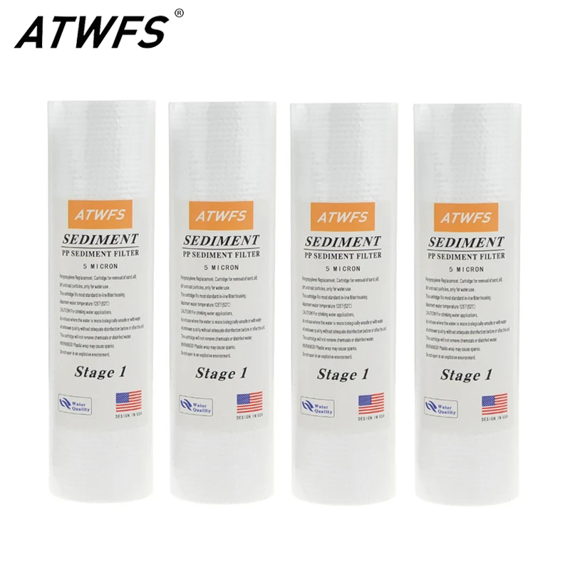 Фильтры для очистки воды ATWFS 5 микрон 4x10 дюймов фильтры ppf картридж фильтрации