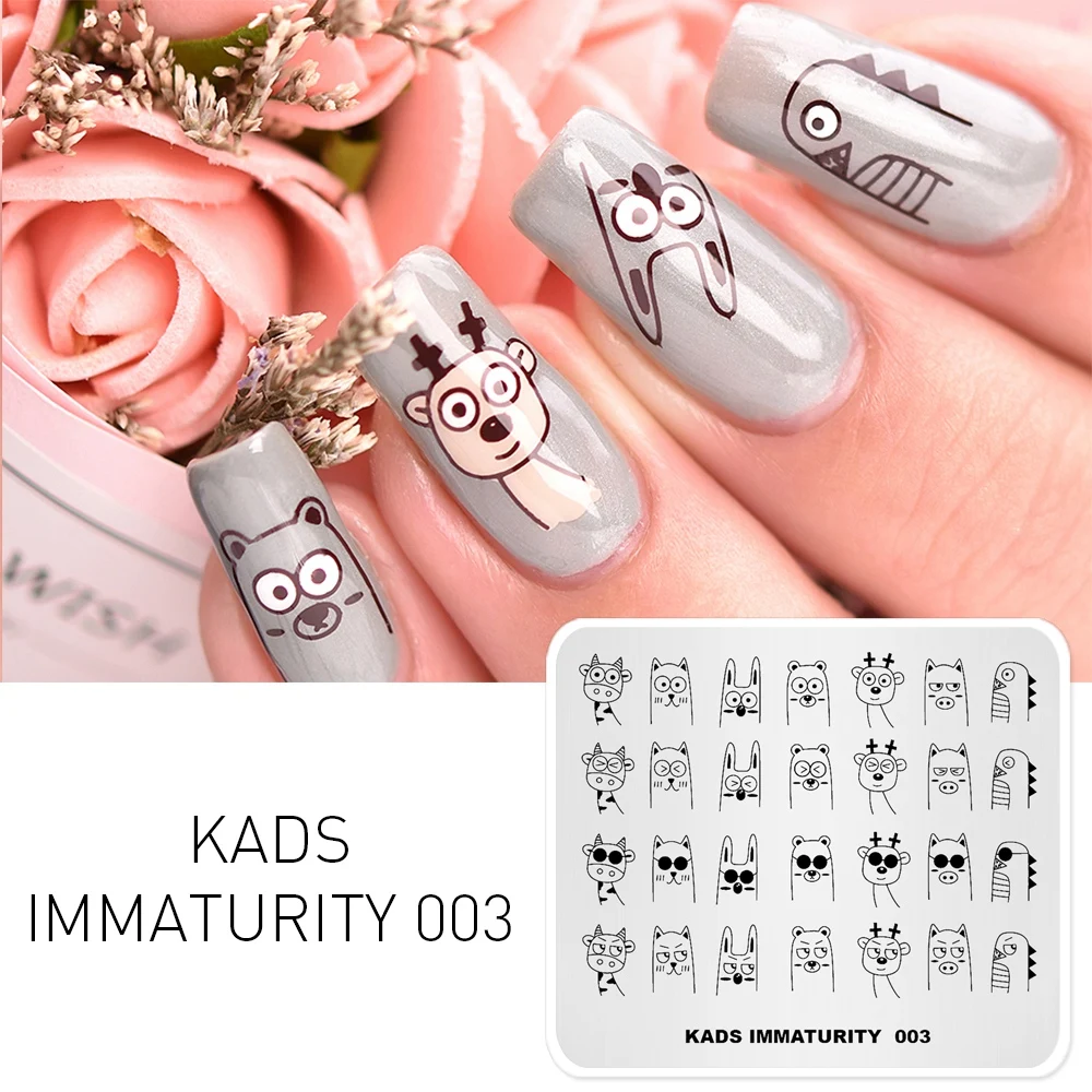KADS Immaturity-003 Nail Stamping Plates Joyful Designs Nail Art Stamp Template Image Plate DIY Manicure Decoration for Beauty
KADS Immaturity-003 Nail Stamping Plates Joyful Designs Nail Art Stamp Template Image Plate DIY Manicure Decoration for Beauty