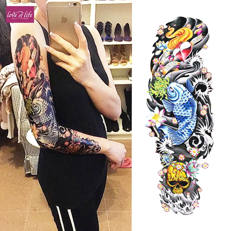 1 Piece Temporary Tattoo Sticker old school Full Flower Tattoo with Arm Body Art Big Large Fake Tattoo Sticker
1 Piece Temporary Tattoo Sticker old school Full Flower Tattoo with Arm Body Art Big Large Fake Tattoo Sticker