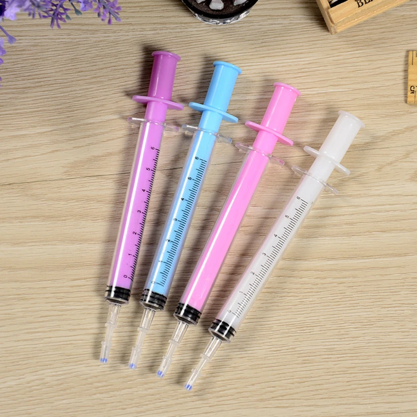 (Hot Sell) 0.38mm Cute Kawaii Clear Syringe Creative gel Pens Ballpen For Office School Writing Supplies Stationery
(Hot Sell) 0.38mm Cute Kawaii Clear Syringe Creative gel Pens Ballpen For Office School Writing Supplies Stationery