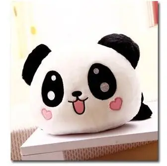 

small cute plush lying panda toy small smile panda doll with hearts on face gift about 25cm 0090
