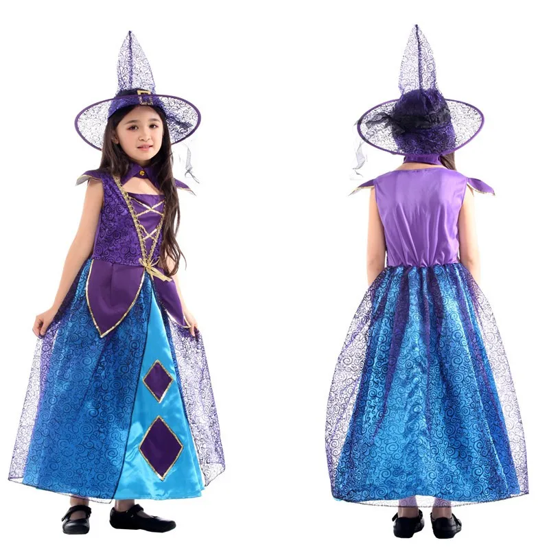 M-XL Purple Girls Halloween Witch Costume Kids Children Fairy Sorceress Cosplay Purim Carnival Stage play Masquerade party dress
M-XL Purple Girls Halloween Witch Costume Kids Children Fairy Sorceress Cosplay Purim Carnival Stage play Masquerade party dress