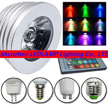 Wholesale! GU10 E27 E14 3W RGB LED Spotlight with remote control 16 color changeable rgb led bulb spot light AC85-265V free ship
Wholesale! GU10 E27 E14 3W RGB LED Spotlight with remote control 16 color changeable rgb led bulb spot light AC85-265V free ship