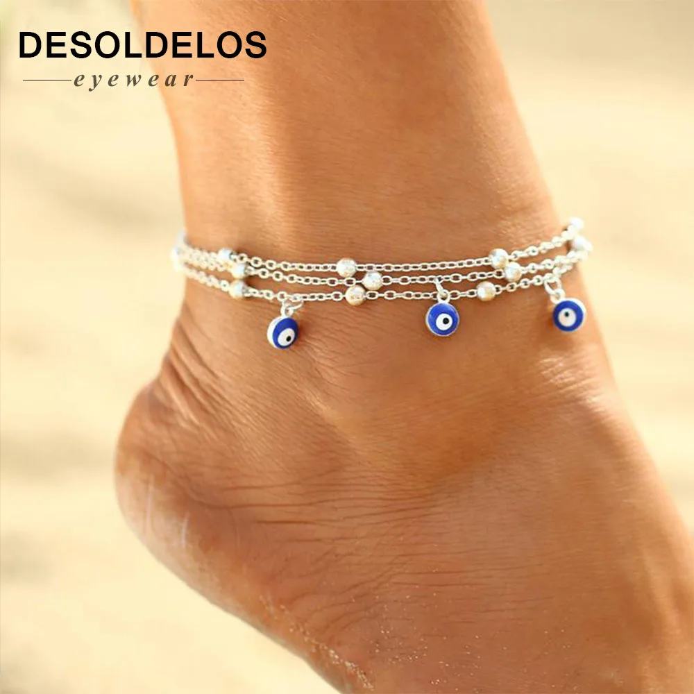 New Bohemian Anklets For Women Turkish Blue Eyes Pendant Foot Bracelet Beads Chain Beach Anklet halhal ayak zinciri cavigliera
New Bohemian Anklets For Women Turkish Blue Eyes Pendant Foot Bracelet Beads Chain Beach Anklet halhal ayak zinciri cavigliera